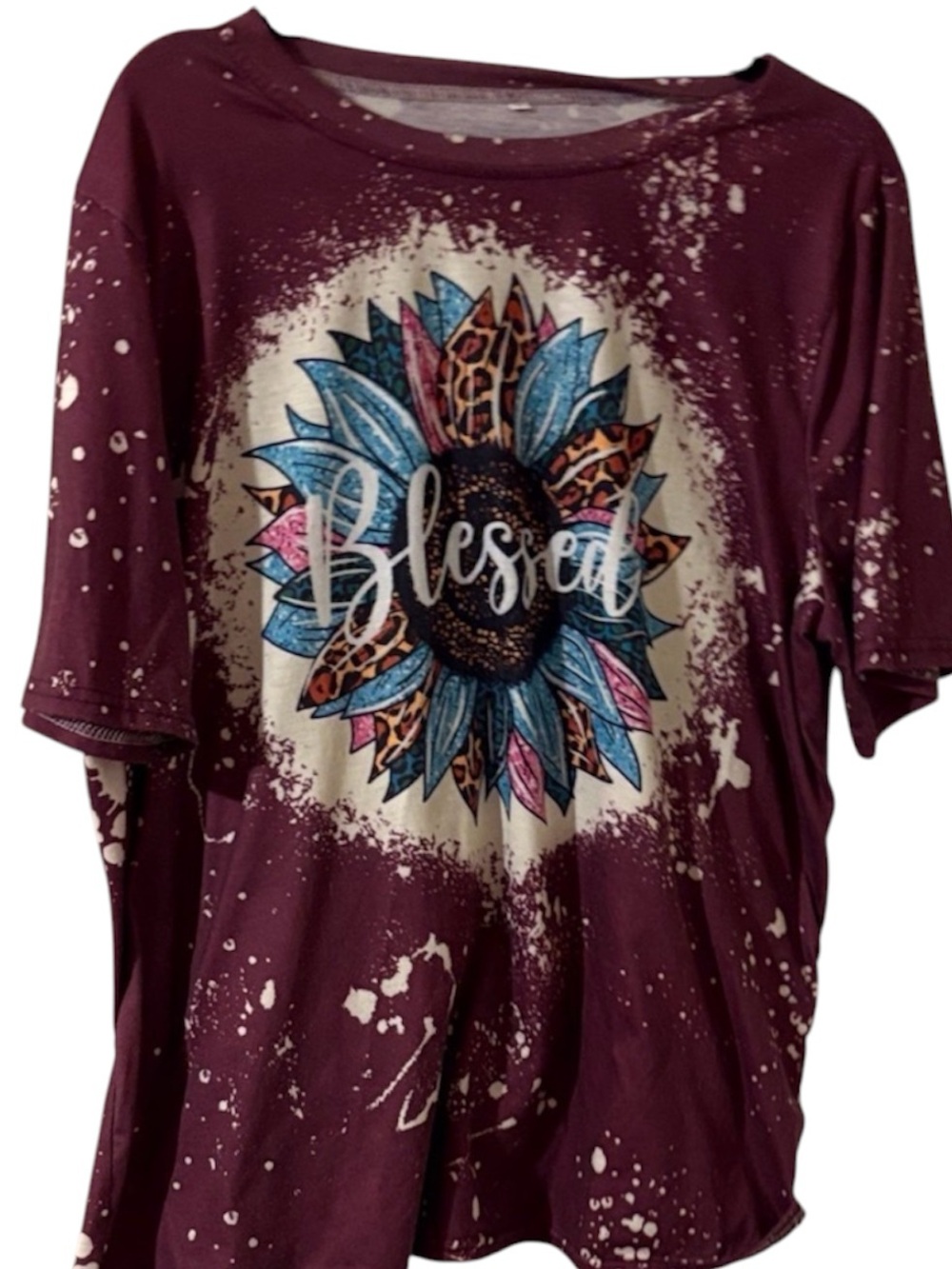 Blessed Graphic Women's Top - Purple XL NWOT.